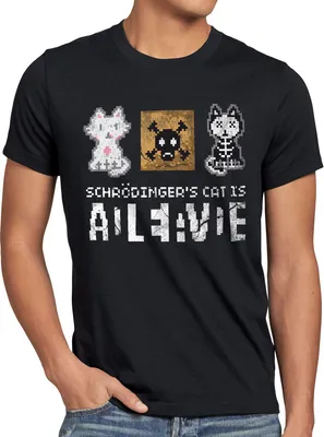 Produktbild von style3 8-Bit Schrödingers´s Katze T-Shirt Vintage