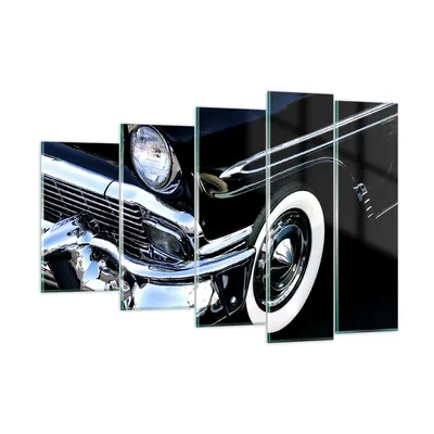 Produktbild von Bilder auf glas - Auto Chrom Kuba - 150x100cm - Glasbilder - Wandbilder - Kunstdruck - zum Aufhängen bereit - Wanddekoration aus Glas - Glas Bilder - Wandbild auf Glas - 5 Teile - GEG150x100-1451