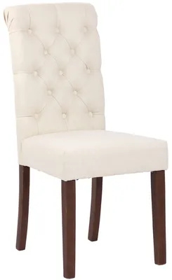 Produktbild von DELUKE® Esszimmerstuhl WALES Stoff | 98x45x63cm, creme, Holz Gestell | Stühle Esszimmerstühle Stuhl Esszimmer Esstisch Stühle Küchenstuhl