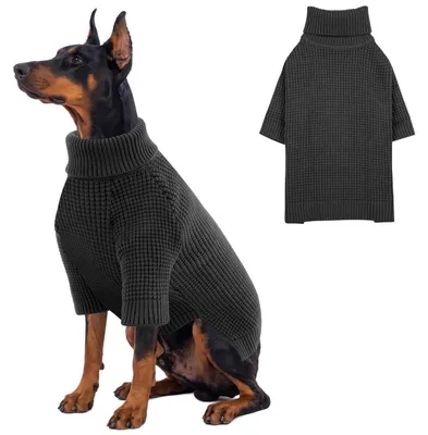 Obrázok produktu pre Zimný sveter pre psa, teplý, tmavosivý, veľkosť 3XL