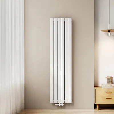 Produktbild von EMKE Heizkörper Vertikal Design Paneelheizkörper 1800x460mm Weiß flach Doppellagig Mittelanschluss Heizung, 1670W ohne Heizstab