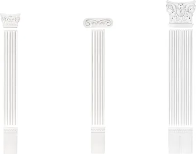 Produktbild von Kapitell für Pilaster | vorgrundierte Oberfläche | Wanddekor | Barock | Stuck | schöner Wohnen | weiß | Polyurethan| 215 x 138 mm | PL254