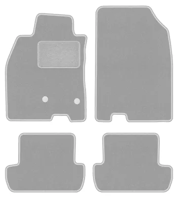 Obrázek produktu pro Velurové autokoberce pro: Renault Megane III 2008-2015 (hatchback/kupé/kombi) – sada 4 ks, šedé, na míru – Wielganizator OSLO