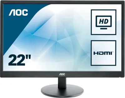 Obrázok produktu pre AOC 70 Series E2270SWHN, 54,6 cm (21.5"), 1920 x 1080 px, Full HD, 5 ms, Čierna