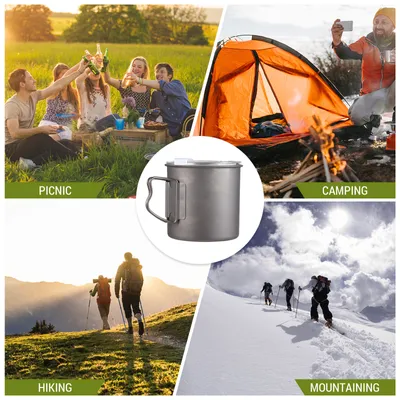 Produktbild von camping-Wasserbecher, Camping-Becher mit klappbarem Griff, Camping-Wasserbecher für draußen