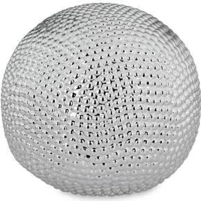 Produktbild von Kugel groß Perloptik silberglänzend (Ø 15,7 cm)