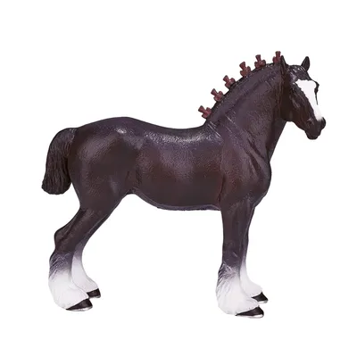 Obrázek produktu pro Mojo Fun Shire Horse, 3 rok/roky, HORSE WORLD, Černá, Bílá, Hnědá, Polyvinylchlorid (PVC)