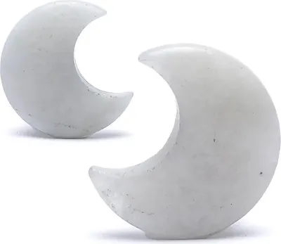 Image de Pierre de lune en forme de lune - paquet de 2 pièces - 4 cm