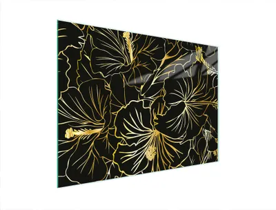 Produktbild von Glasschneidebrett 40x30 Blumen