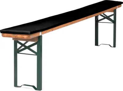 Produktbild von TexDeko Bierbankauflage 220x25x2cm mit Reißverschluss Schwarz Premium