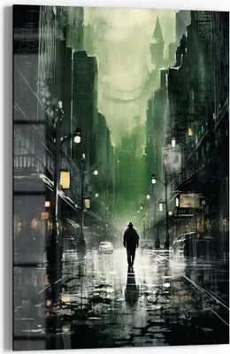 Produktbild von DEQOART Glasbild Echtglas 40x60 cm 'Regengeflüster' Wandbild Bild modern Deko