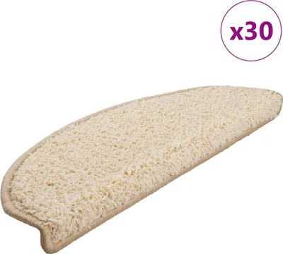 Produktbild von Stufenmatten 30 Stk. 65x21x4 cm Creme Halbrund Groß