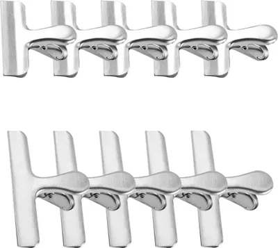 Produktbild von Verschlussklammern für Tüten, Gobesty 10 Stück Edelstahl Bag Clips 2 Größen, 121mm & 77mm Breite Verschlussclips für Beutel, Metall Clips für Kaffee Lebensmittel Brot Taschen, Küche Home Anwendung
