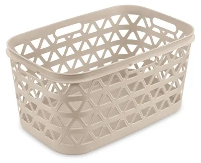 Productafbeelding van Curver | Wasmand - wasmand - crème - 45 liter - van kunststof - opbergmand met handvat