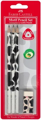 Produktbild von Faber-Castell 48747, Schwarz, Weiß, Dreieckig, Sichtverpackung, 3 Stück(e)