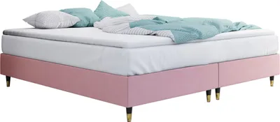 Produktbild von MIRJAN24 Boxspringbett Lux Gold für Wandpaneel, Doppelbett mit Matratze, Schlafzimmer (Farbe: Manila 09, Größe: 140x200 cm)