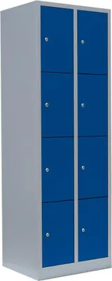 Produktbild von Schließfachschrank Wertfachschrank Fächerschrank Spind 8 Fächer grau/blau 520421