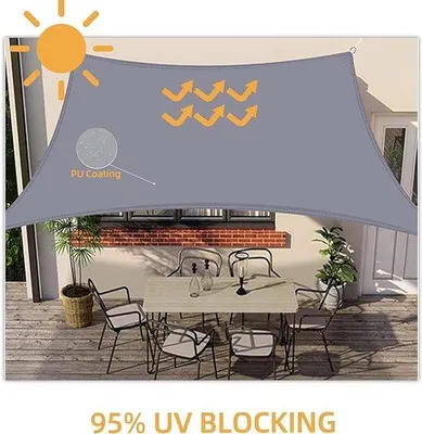 Produktbild von Famanu Sonnensegel 3x3m - Wetterbeständig, UV-Schutz, atmungsaktiv