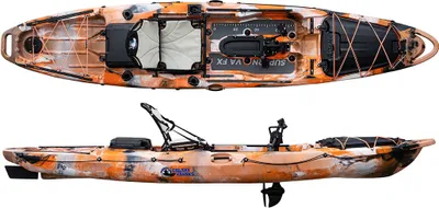 Produktbild von Galaxy Kayaks Supernova FX Sit on Top Angelkajak mit Pedalantrieb Steuerung Sitz