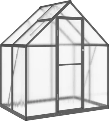 Produktbild von Gewächshaus mit Fundamentrahmen Anthrazit 169x114x195 cm Alu