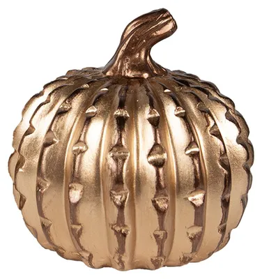 Productafbeelding van Clayre & Eef decoratieve figuur, pompoen, Ø 14x14 cm, goudkleurig, keramiek