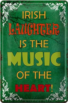 Produktbild von Blechschild Spruch 20x30cm irish laughter is the music of