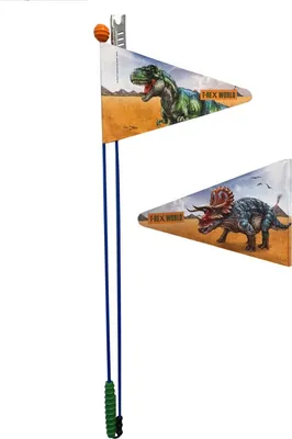 Produktbild von Bike Fashion Wimpel T-Rex World geteilt