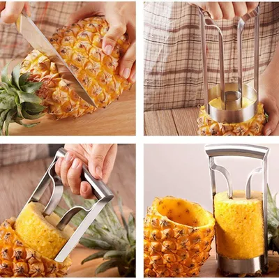 Produktbild von Ananasschneider Edelstahl Ananasschäler Melonenschneider
