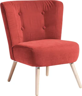 Produktbild von Sessel Kassi Bezug Veloursstoff Buche natur / terracotta 22387