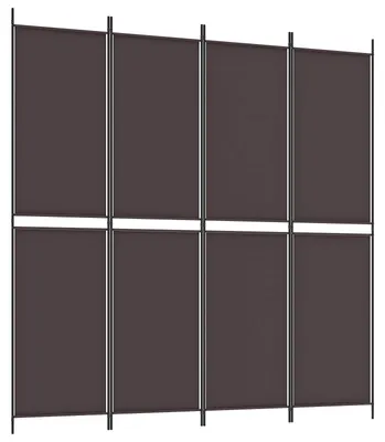 Produktbild von 4-tlg. Paravent Braun 200x200 cm Stoff