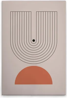 Produktbild von TADESSI Leinwandbild Boho Motiv - Wandbild 30 x 45 cm - Kunstdruck auf Leinwand in Grau Schwarz - M1-No.51458
