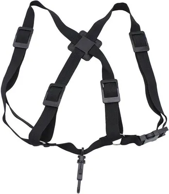 Produktbild von Dailygoods- Saxophongurt Professional - Verstellbar - Hochwertige Baumwolle - Edelstahl - Geeignet für Alto/Tenor/Bari/Sopransaxophon - Komfortabler Tragekomfort - Saxophongürtel