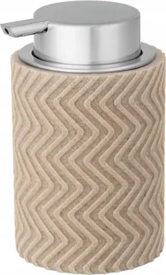 Productafbeelding van Vloeibare zeepdispenser, beige, 1000 ml, vrijstaand, polyresin/kunststof, voor de badkamer
