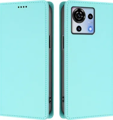 Immagine prodotto di Custodia in pelle per ZTE Blade V50 Vita, custodia a libro magnetica in Finto cuoio con supporto, verde menta