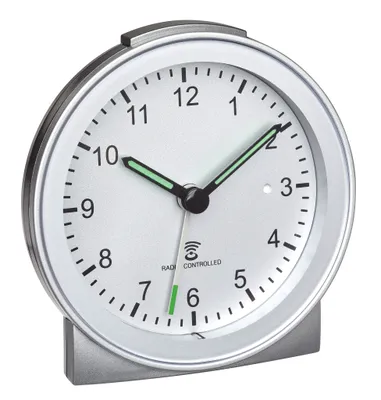 Produktbild von Funkwecker, analog, 60.1517.54, silber,  TFA Dostmann