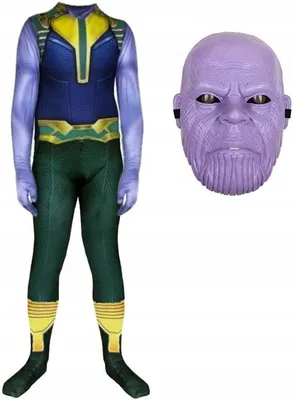 Produktbild von Hopki Thanos Kinderkostüm Superheld mit Maske 116/122