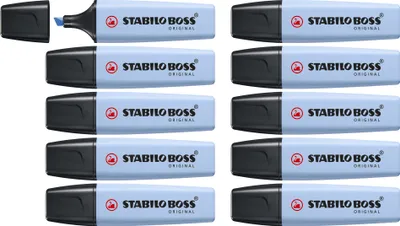 Immagine prodotto di Evidenziatore Stabilo Boss azzurro 10 pezzi