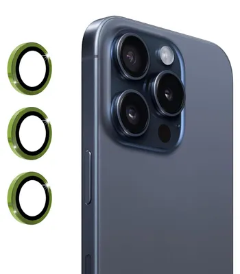Produktbild von Für Apple iPhone 16 Pro / 16 Pro Max Aluminium Ring Kamera + H9 Tempered Hart Glas Dunkelgrün