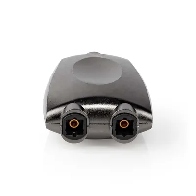 Zdjęcie produktu dla Nedis Toslink adapter - Toslink żeński - 2x Toslink żeński - rozdzielacz - aluminium - szary metal - 1 sztuka - pudełko