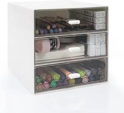 Produktbild von Famanu Büroorganizer mit Schublade - Aufbewahrungsbox für Büro und Schule