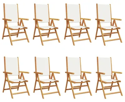 Produktbild von VidaXL 3214540, Terrasse, Gepolsterter Sitz, Akazienholz, Polyester, Cremefarben, Weiß, 110 kg, 570 mm
