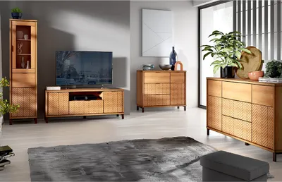 Produktbild von Wohnzimmermöbel Set 4-teilig modern in Eiche FABRIANO-161