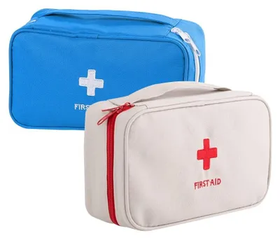 Produktbild von Erste-Hilfe-Tasche Reise-Erste-Hilfe-Set Leer - Wasserdicht - Mit Reißverschluss - 2 Stück