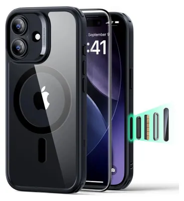 Produktbild von ESR - Classic Hybrid HaloLock [Included Screen Protector] - iPhone 17 - Clear Black
