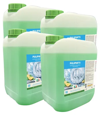 Immagine prodotto di Detergente piatti concentrato sgrassatore, efficace in acqua fredda Marbec PULIPIATTI - 5LTx4Pz