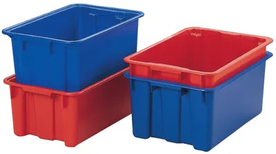 Produktbild von LA KA PE Drehstapelbehälter 60l Polypropylen rot Länge 650 x Breite 450 x Höhe 280mm stapelbar - LB65/45