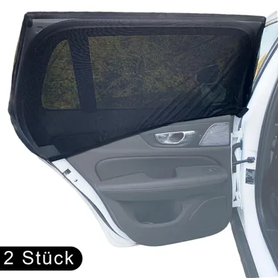 Produktbild von 2x Universal "M" Auto Fenster Sonnenschutz Hitze Insekten Schutz Kind Baby Tiere