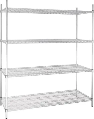 Produktbild von Vogue Regalsystem Chromstahl-Gastroregal HxBxT 184x152,5 x61cm
