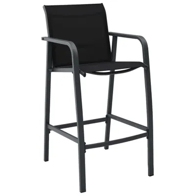 Produktbild von vidaXL Garten-Barstühle 2 Stk. Grau Textilene