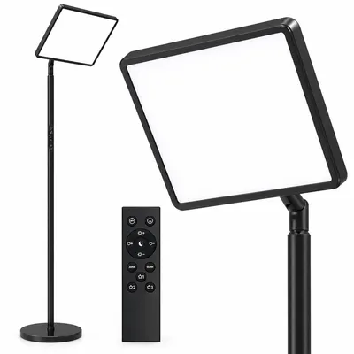 Produktbild von Tageslichtlampe 12000 Lux, LED-Lichttherapie-Stehlampe, 5 Farbtemperaturen, 10 Helligkeitsstufen, Touch-Steuerung, Fernbedienung, Timer